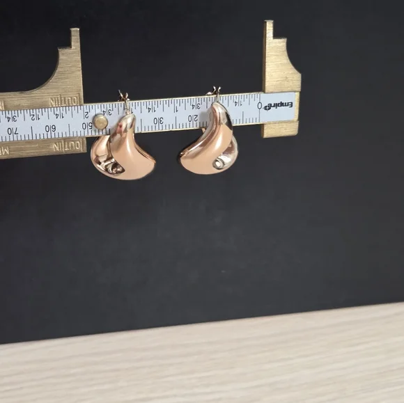 14k Rose Gold Hoop Earrings - Picture 1 of 9